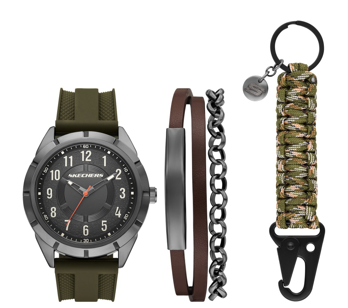 Gunmetal Nylon Cord Watch Set