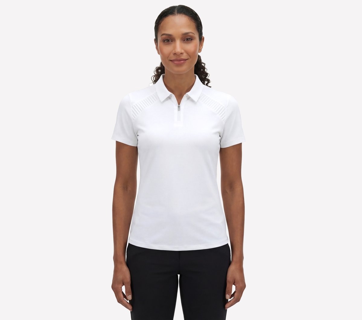 GO GOLF Short Sleeve Birdie Zip Front Polo