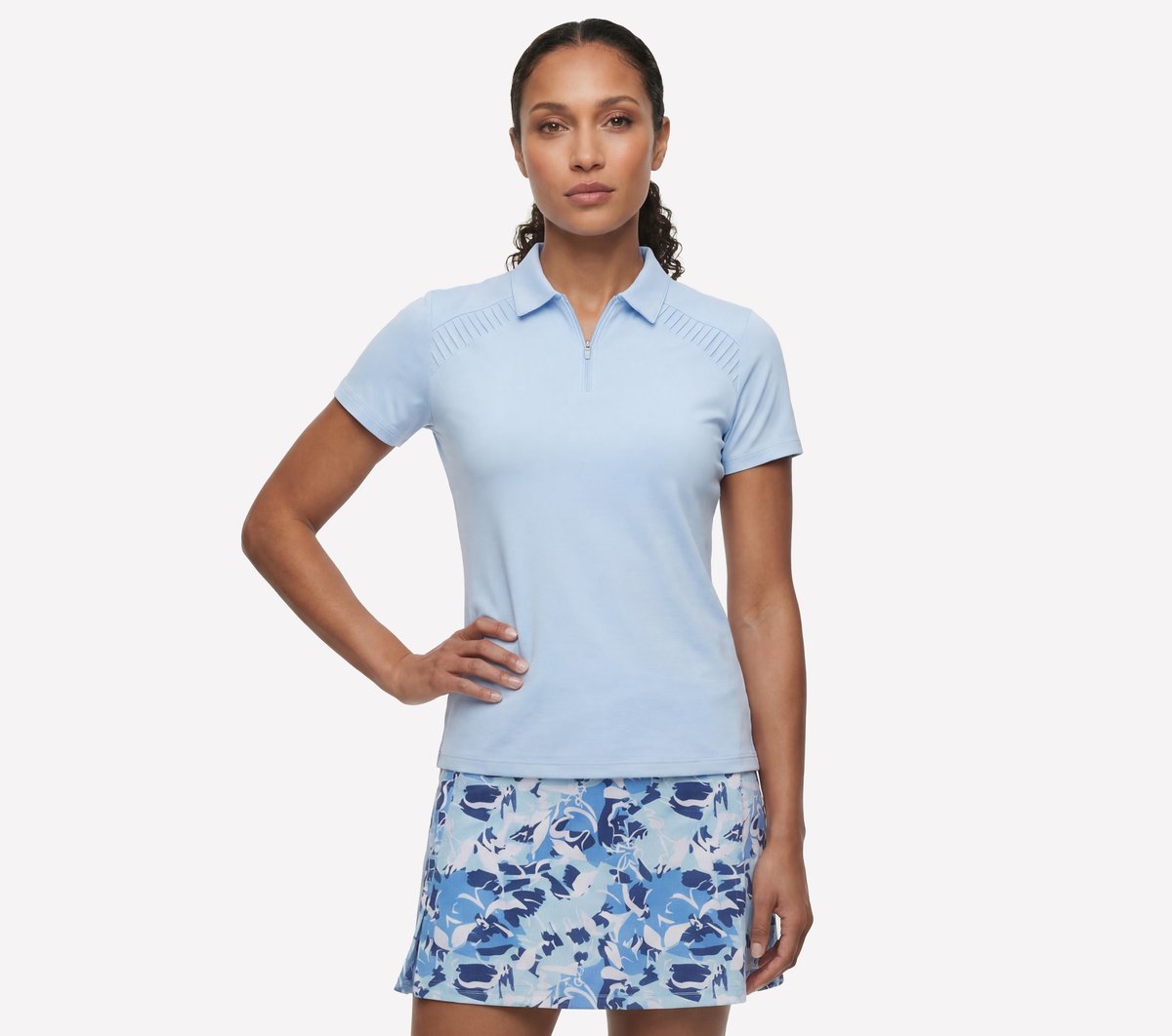GO GOLF Short Sleeve Birdie Zip Front Polo
