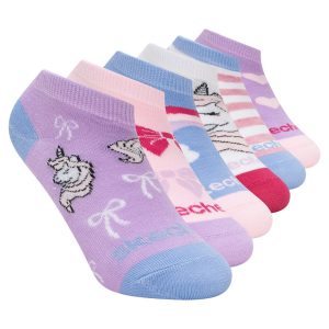6 Pack Unicorn Bow Socks