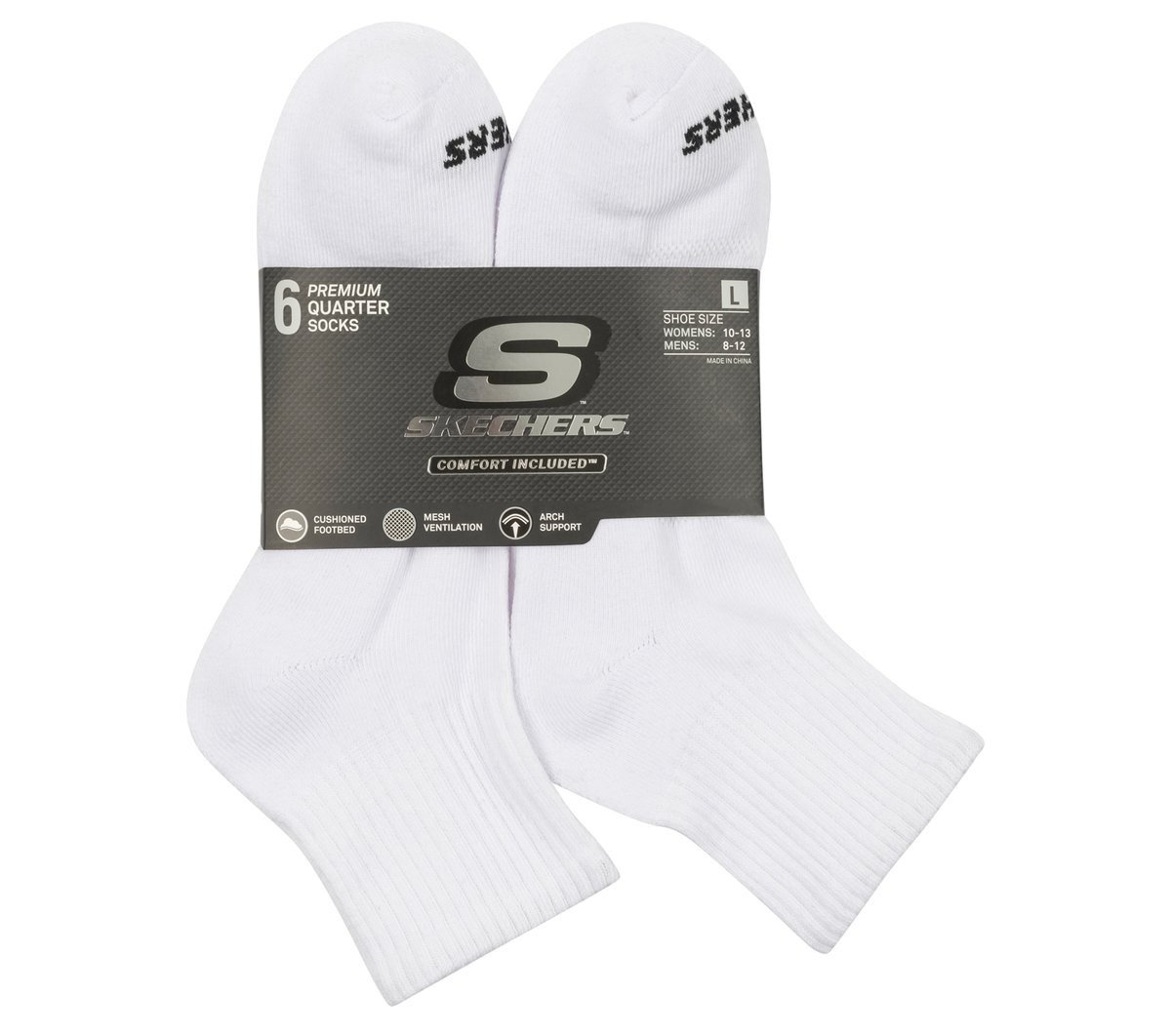6 Pack Core Quarter Large Socks - Image 2