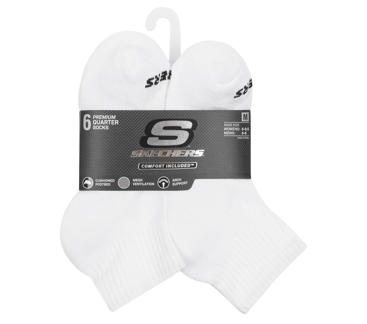 6 Pack Core Quarter Medium Socks - Image 2