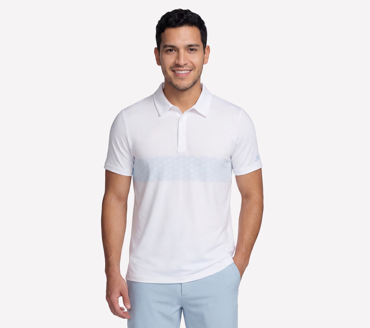 GO DRI Charge Palm Stripe Polo