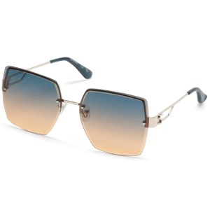 Oversized Rimless Square Sunglasses