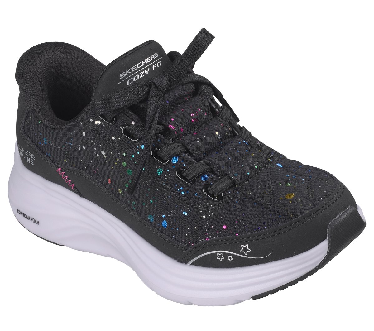 Skechers Slip-ins: Contour Foam - Cozy Fit Paint Splatter - Image 4