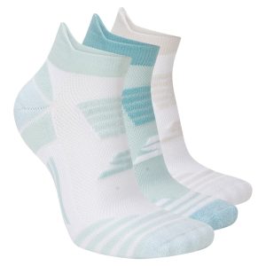 3 Pack Women's Performance Stripe Low Cut Running Heel Tab Socks
