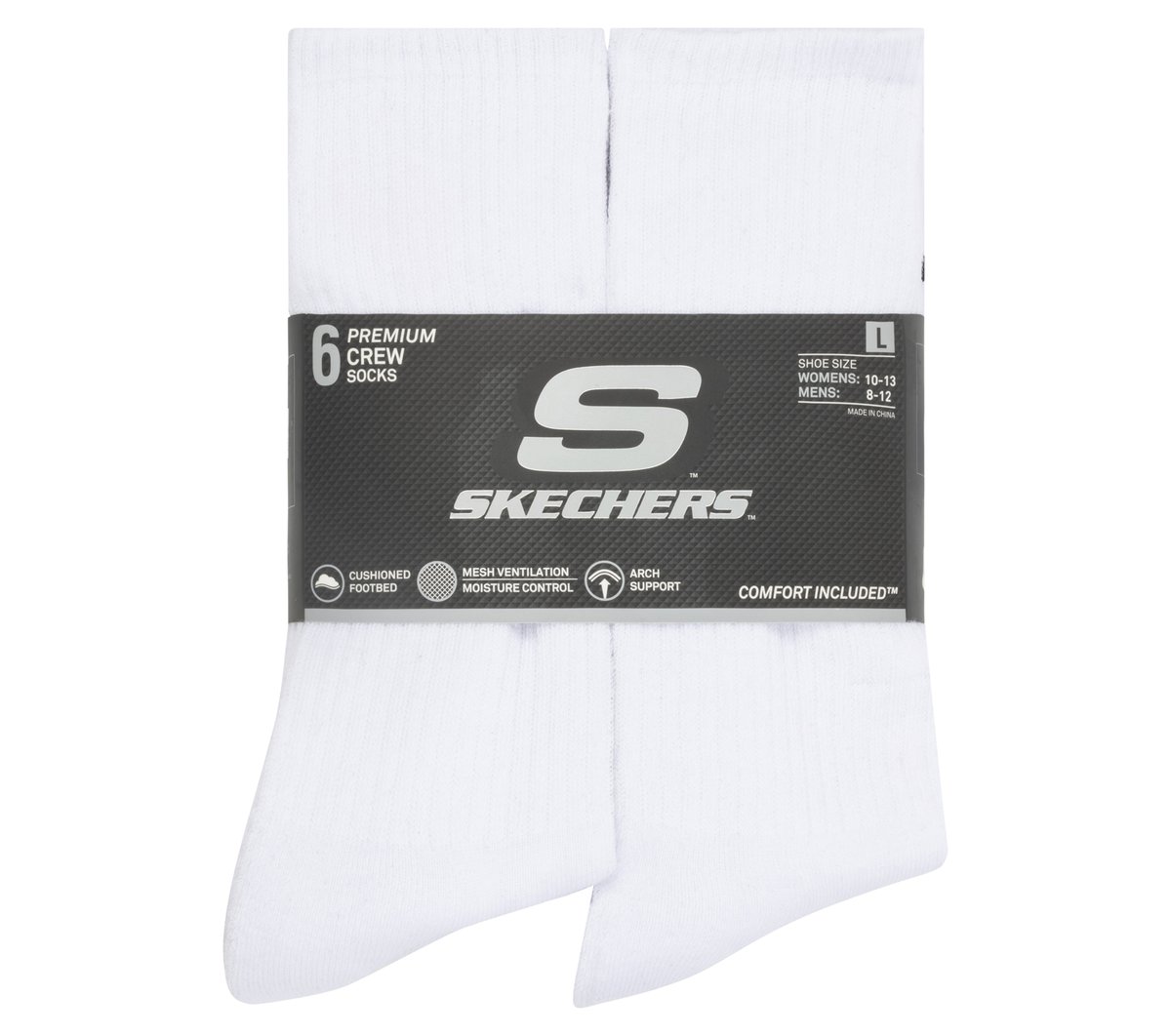 6 Pack Large Core Crew Socks - Image 2