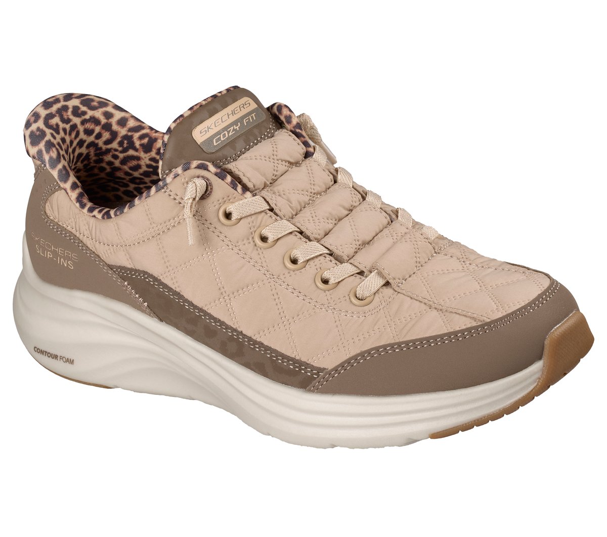 Skechers Slip-ins: Contour Foam - Cozy Fit Leopard Dream - Image 4