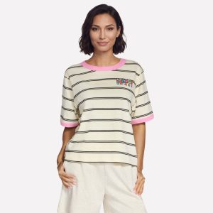Britto: Hearts Striped Ringer Tee
