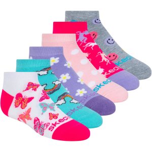 6 Pack Low Cut Multicolor Print Socks