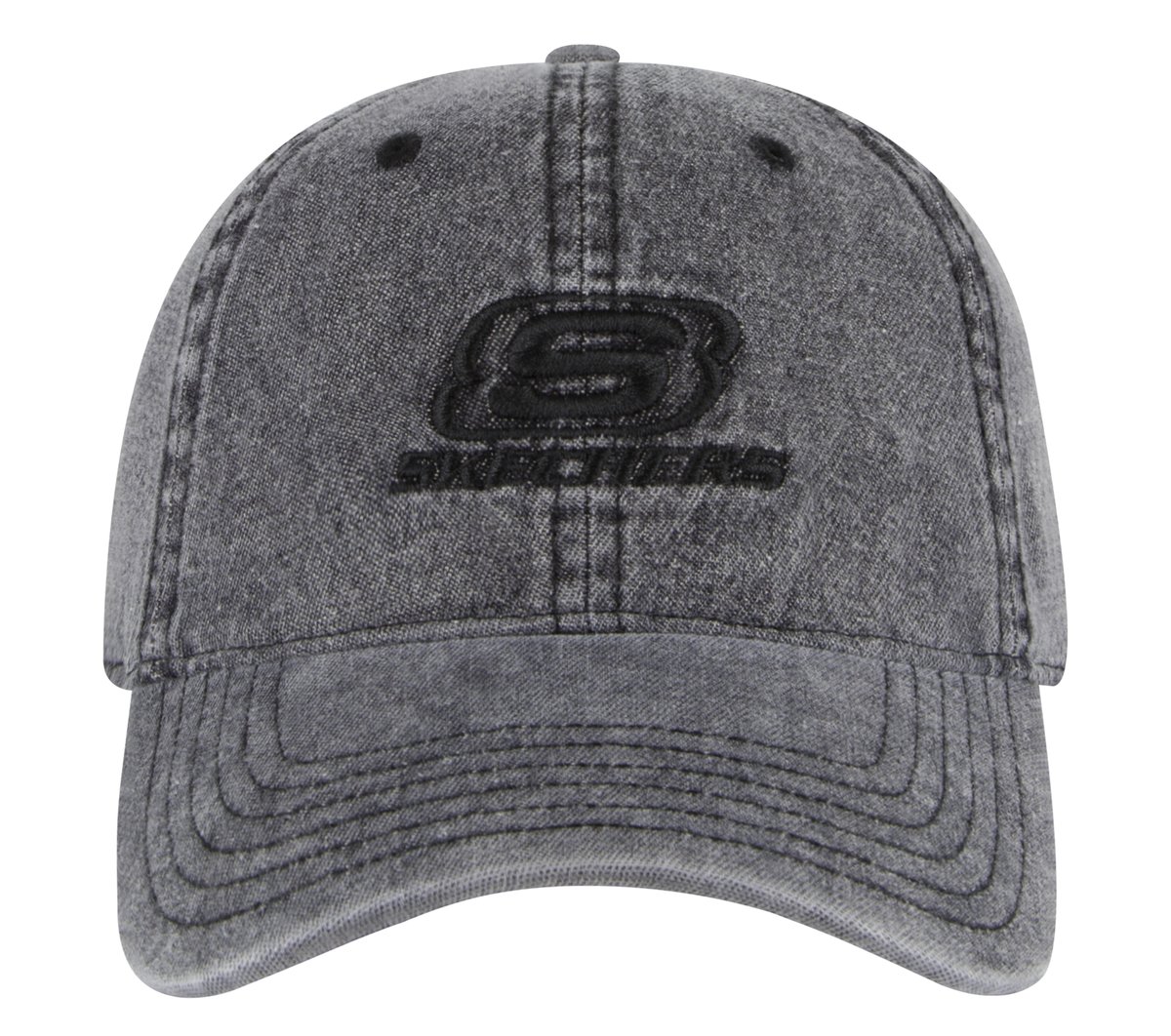 Denim Embroidered Hat - Image 3