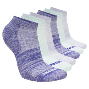6 Pack Girls' Low Cut Color Stripe Socks