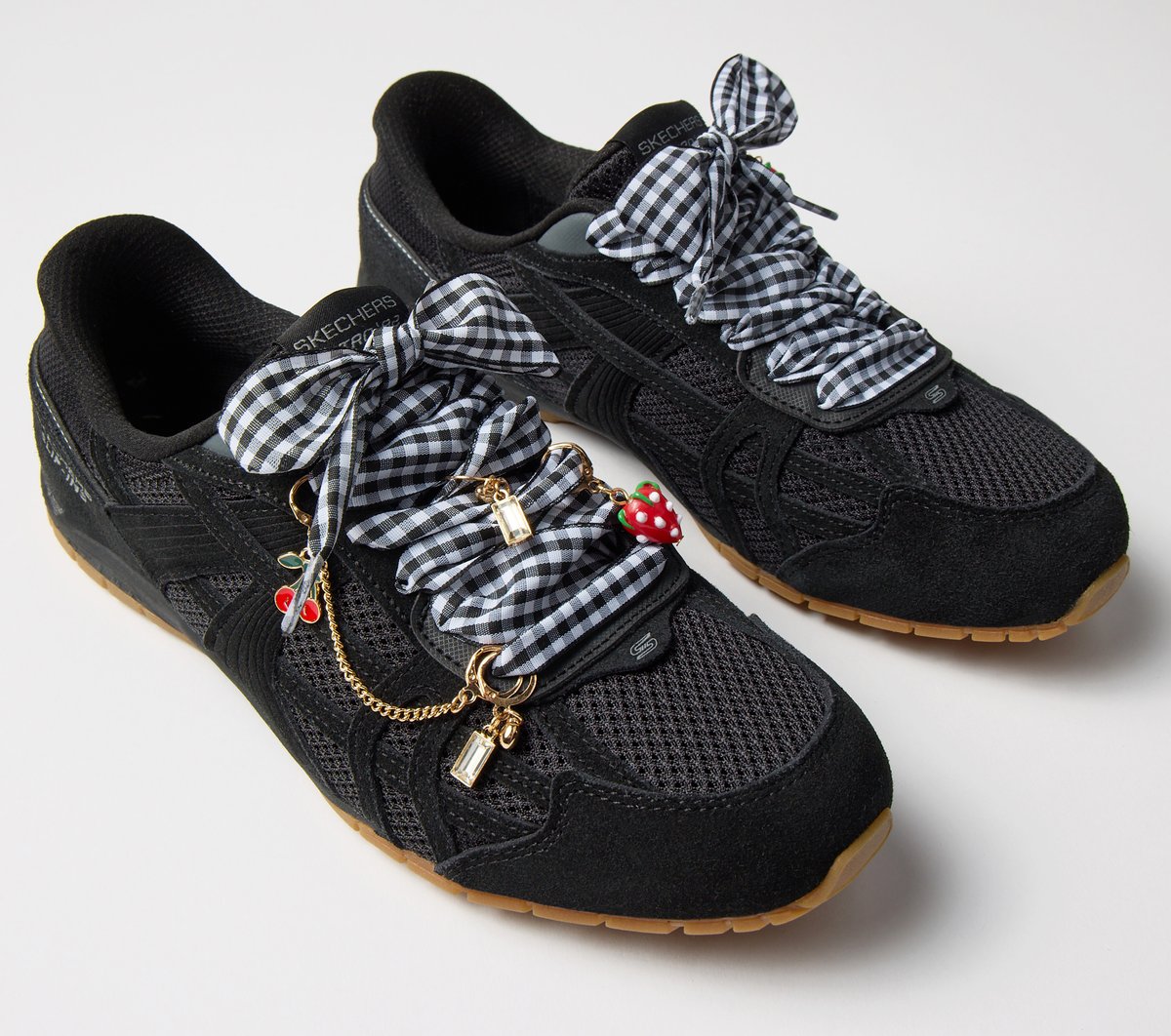 Shoelaces With Charm Set - Gingham - Image 2