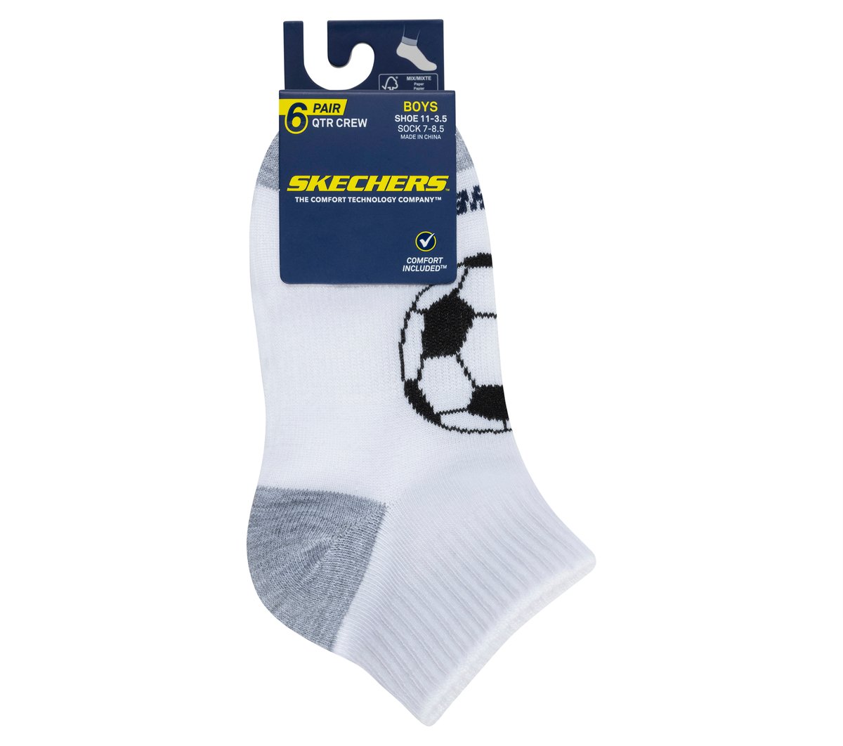 6 Pack Sports Quarter Crew Socks - Image 2