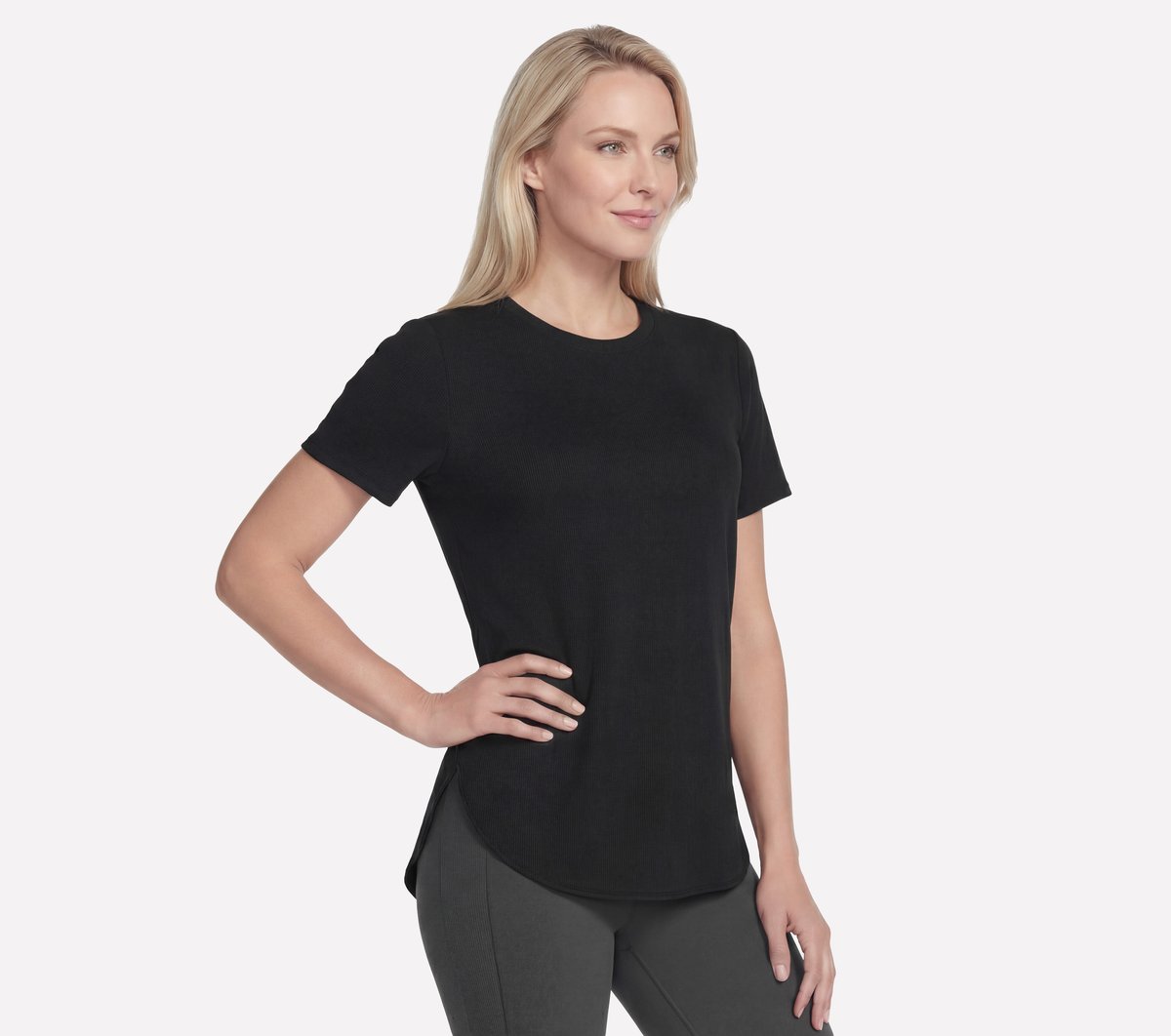 GO WALK Luxe Rib Tunic Tee - Image 3