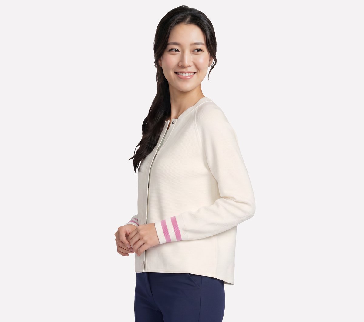 GO WALK Reflection Sweater Bomber - Image 3
