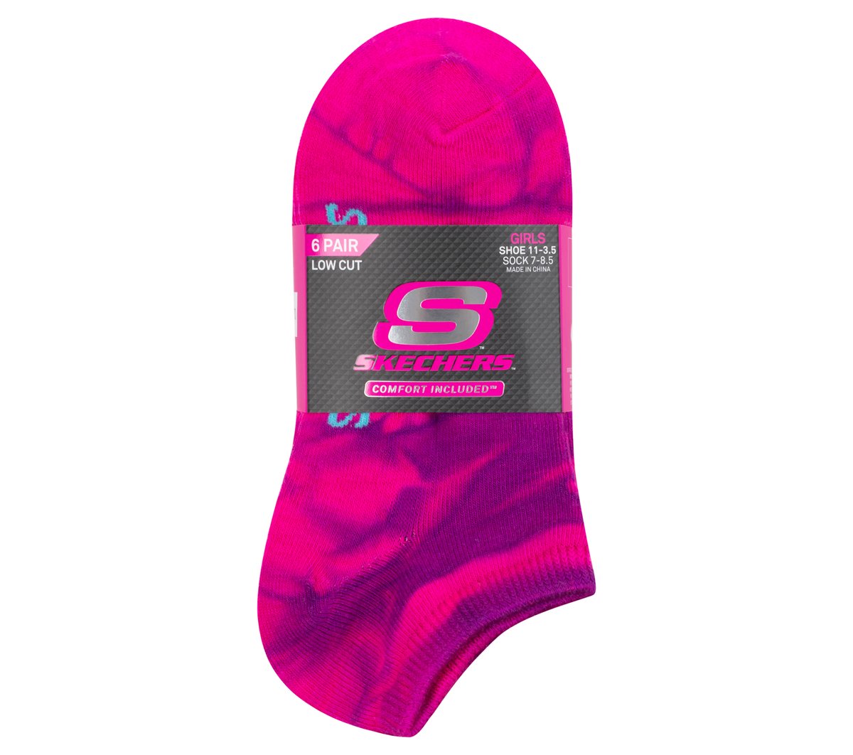 6 Pack Girls' Tie Dye Fashion Socks - Image 2