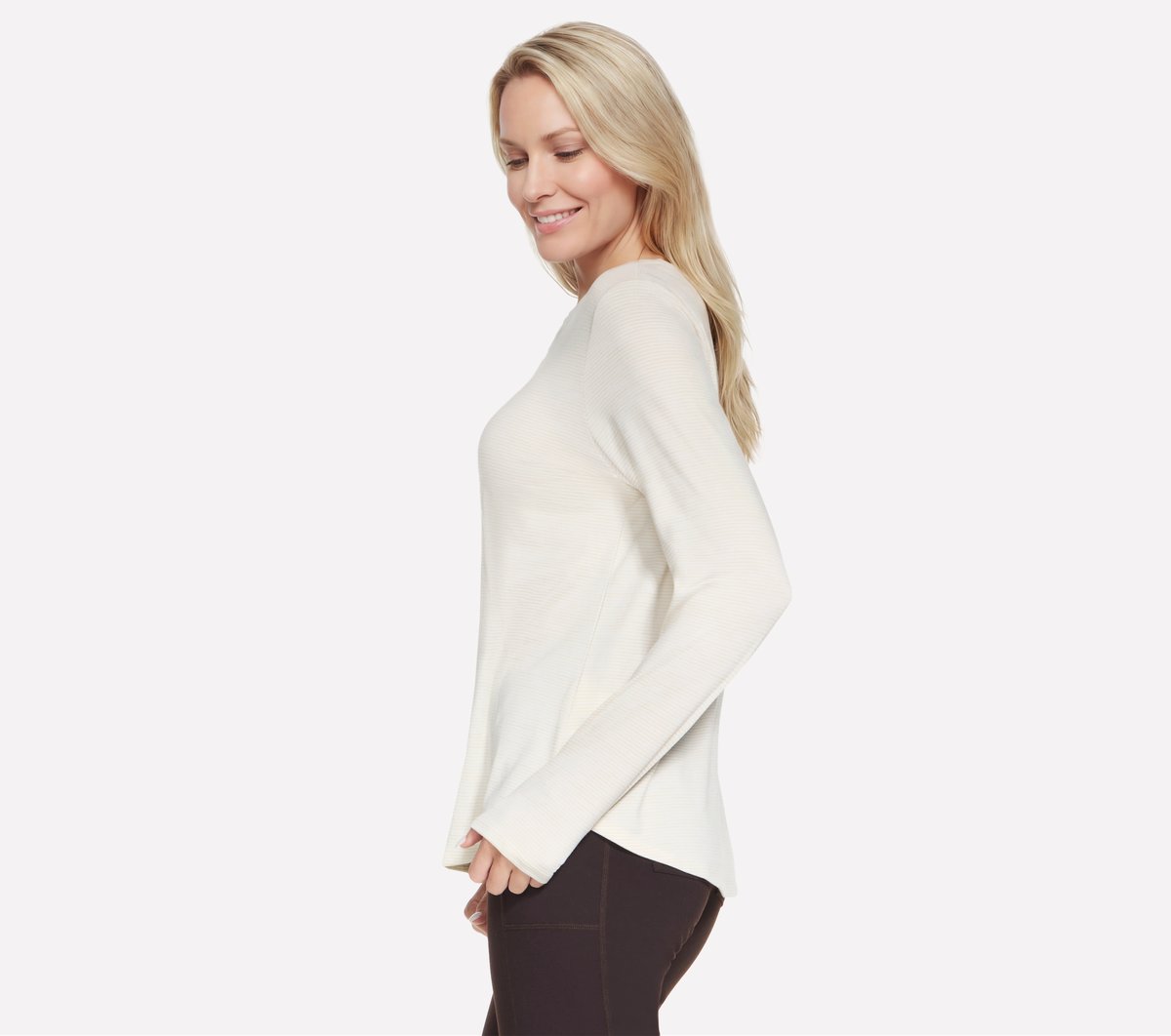 GO DRI Swift Stripe Long Sleeve Crew - Image 3