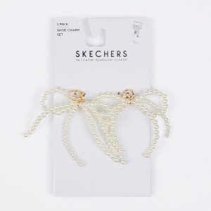 Shoelaces With Charm Set - Pearl Bow